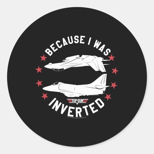 Sticker Rond Arme à feu supérieure inversée (Devant)