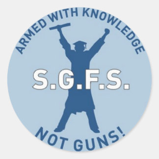 Sticker Rond Armé avec le savoir