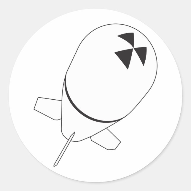 Sticker Rond arme de guerre nucléaire (Devant)