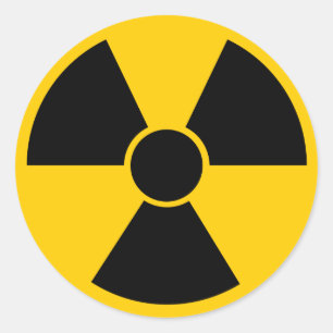Sticker Rond Arme nucléaire noire