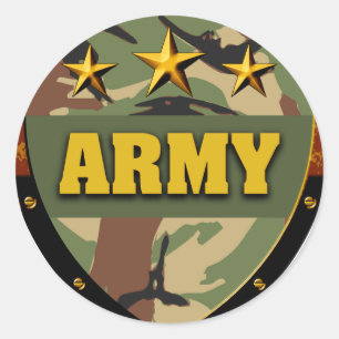 Sticker Rond Armée