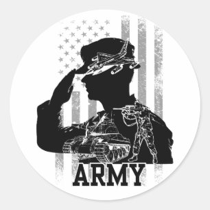 Sticker Rond Armée