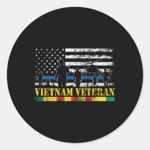 Sticker Rond Armée des États-Unis Vietnam Vétérinaire américain