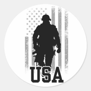 Sticker Rond Armée USA