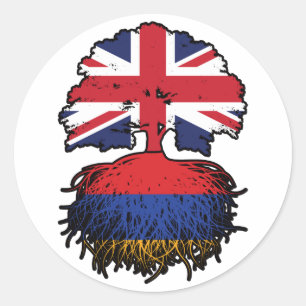 Sticker Rond Arménie Royaume-Uni Royaume-Uni d'Arménie