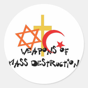 Sticker Rond Armes De Destruction Massive
