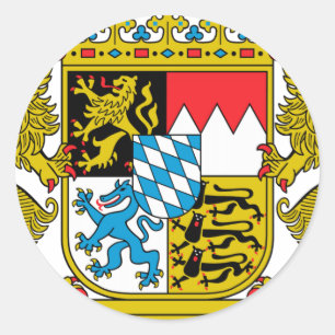 Sticker Rond Armoiries de Bavière (Allemagne)