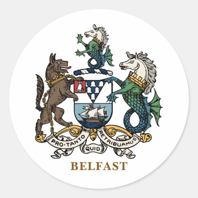 Sticker Rond Armoiries de Belfast (Devant)