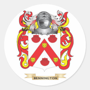 Sticker Rond Armoiries de Bennington (crête de famille)