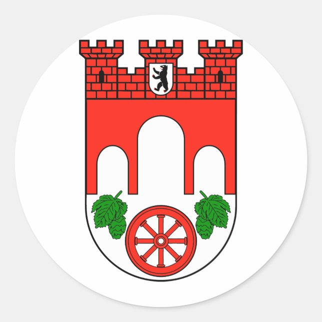 Sticker Rond Armoiries de Berlin-Pankov (Devant)