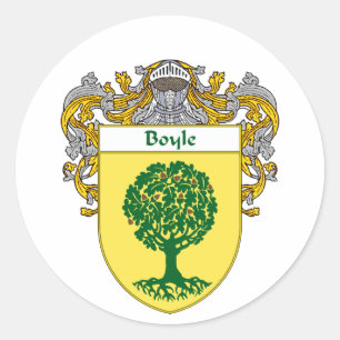 Sticker Rond Armoiries de Boyle (mannequin)
