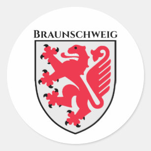 Sticker Rond Armoiries de Braunschweig, Allemagne