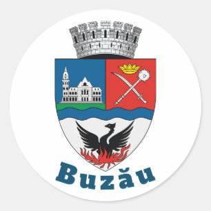 Sticker Rond Armoiries de Buzău, Roumanie