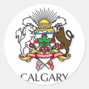 Sticker Rond Armoiries de Calgary