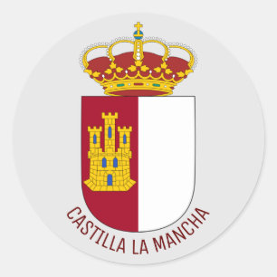 Sticker Rond Armoiries de Castilla La Mancha - Espagne