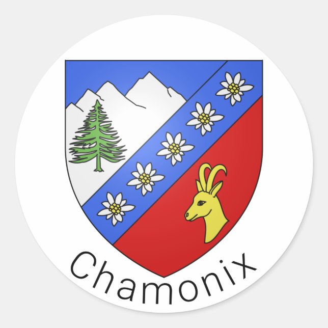Sticker Rond Armoiries de Chamonix (Devant)