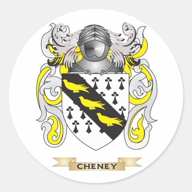 Sticker Rond Armoiries de Cheney (Devant)