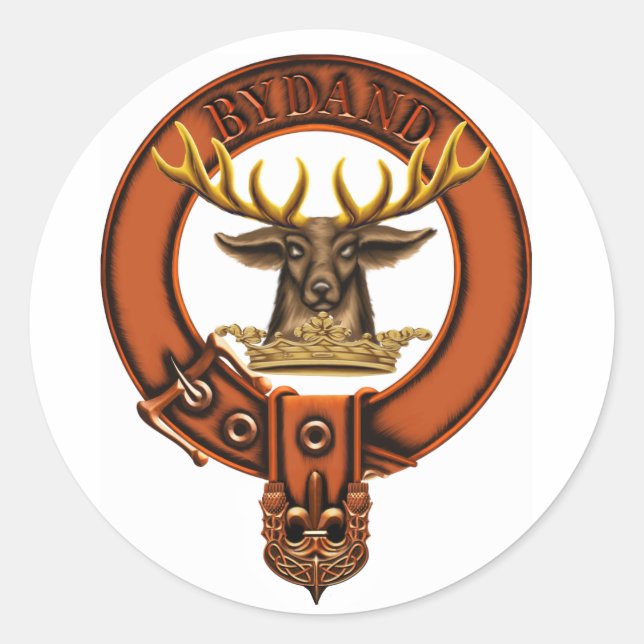 Sticker Rond Armoiries de Clan Gordon/ Armoiries de la famille  (Devant)