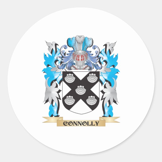Sticker Rond Armoiries de Connolly - Armoiries de la famille (Devant)