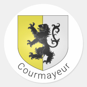 Sticker Rond Armoiries de Courmayeur, Val d'Aoste