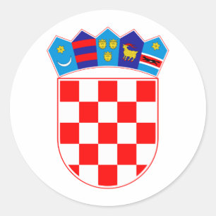Sticker Rond Armoiries De Croatie