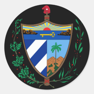 Sticker Rond armoiries de cuba
