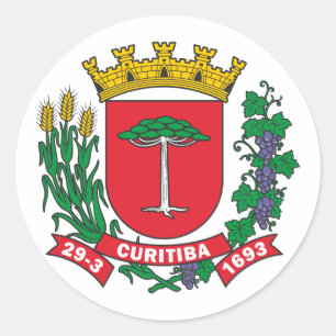 Sticker Rond Armoiries de Curitiba, Brésil