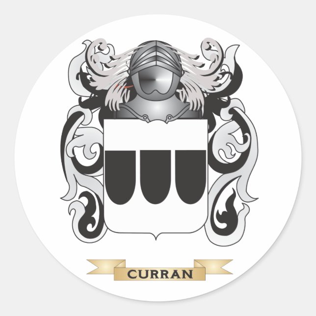 Sticker Rond Armoiries de Curran (Devant)
