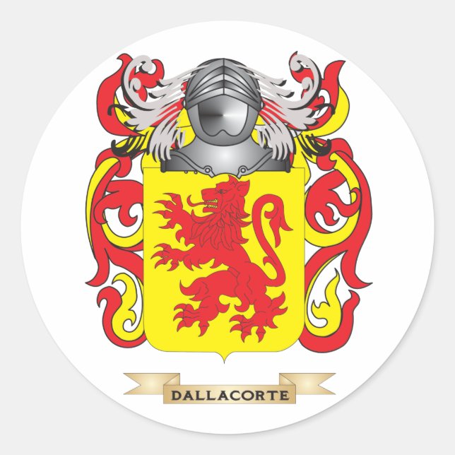 Sticker Rond Armoiries de Dalla Corte (Devant)