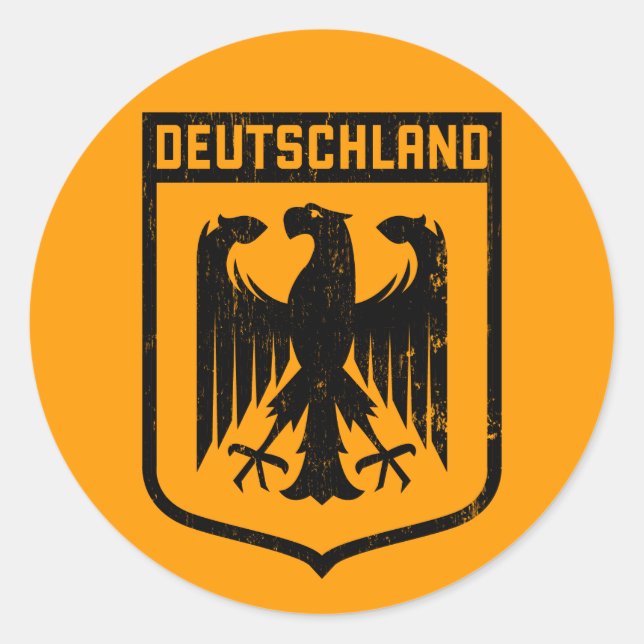 Sticker Rond Armoiries de Deutschland Eagle - Allemagne (Devant)