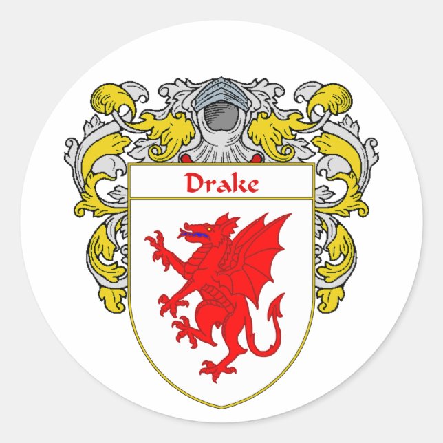 Sticker Rond Armoiries de Drake (mannequins) (Devant)