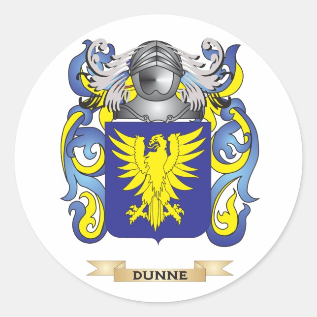 Sticker Rond Armoiries de Dunne (Devant)