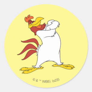 Sticker Rond Armoiries de Foghorn Leghorn franchies