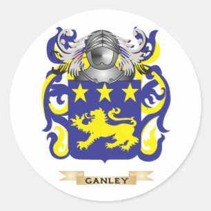Sticker Rond Armoiries de Ganley (armoiries de la famille)