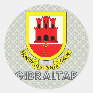 Sticker Rond Armoiries de Gibraltar