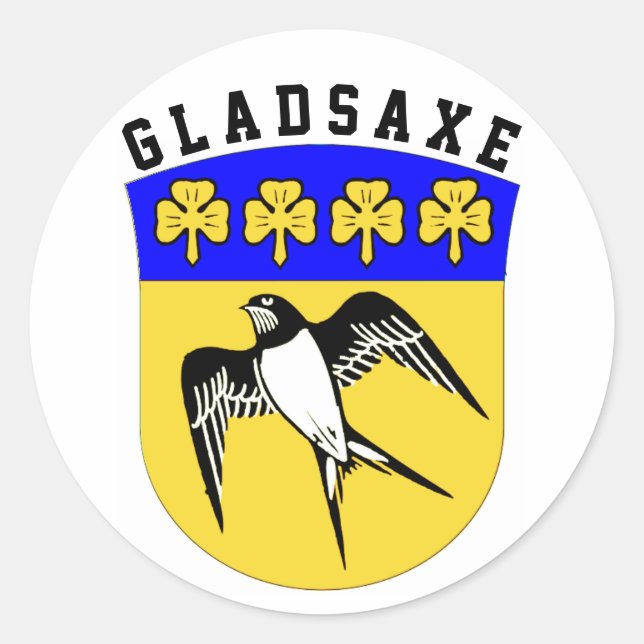 Sticker Rond Armoiries de Gladsaxe, Danemark (Devant)