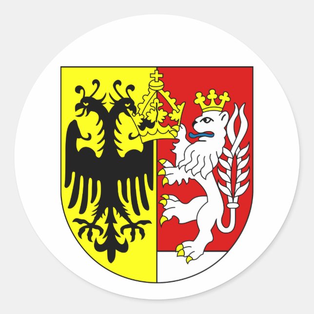 Sticker Rond Armoiries de Görlitz, Allemagne (Devant)