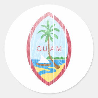 Sticker Rond Armoiries De Guam