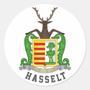 Sticker Rond Armoiries de Hasselt, Belgique