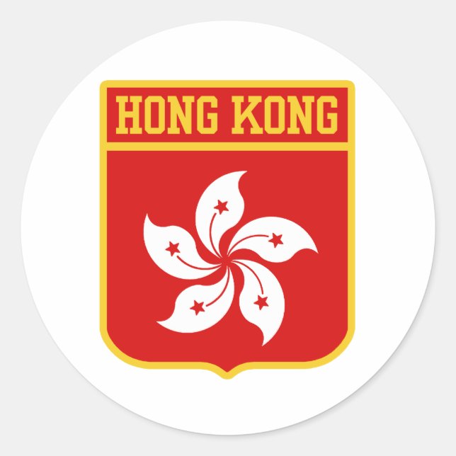 Sticker Rond Armoiries de Hong Kong (Devant)
