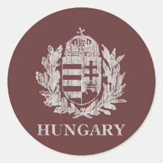 Sticker Rond Armoiries de Hongrie vintage