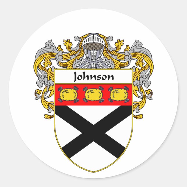 Sticker Rond Armoiries de Johnson (mannequins) (Devant)