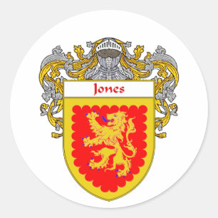 Sticker Rond Armoiries de Jones Irish Coat (mannequins)