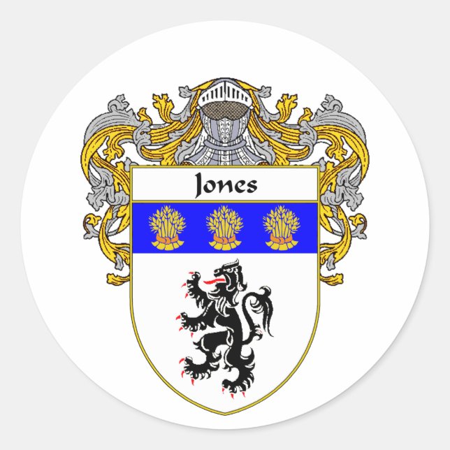 Sticker Rond Armoiries de Jones Welsh (mannequins) (Devant)