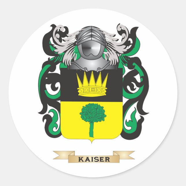 Sticker Rond Armoiries de Kaiser (crête de famille) (Devant)