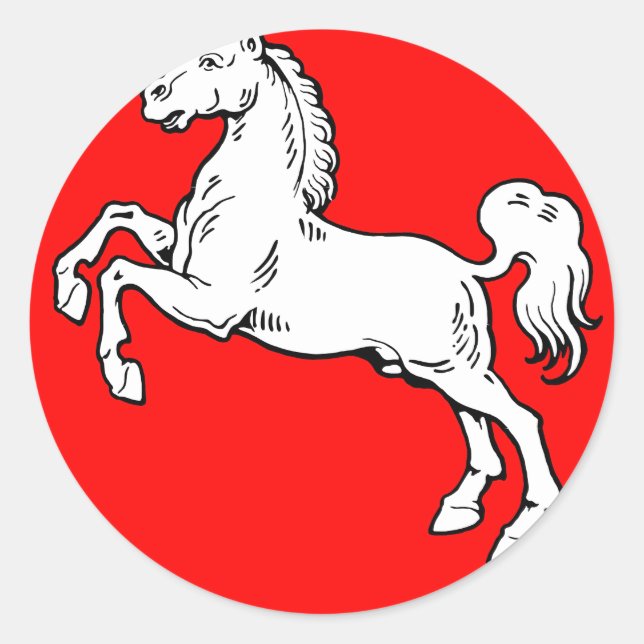 Sticker Rond Armoiries de la Basse-Saxe (Devant)