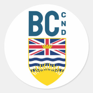 Sticker Rond Armoiries de la Colombie-Britannique - CND