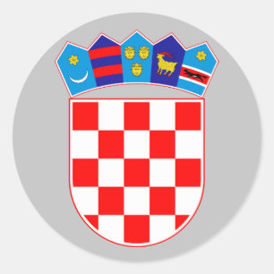 Sticker Rond Armoiries de la Croatie
