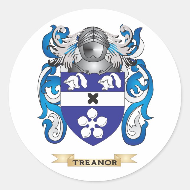 Sticker Rond Armoiries de la famille Treanor (Devant)