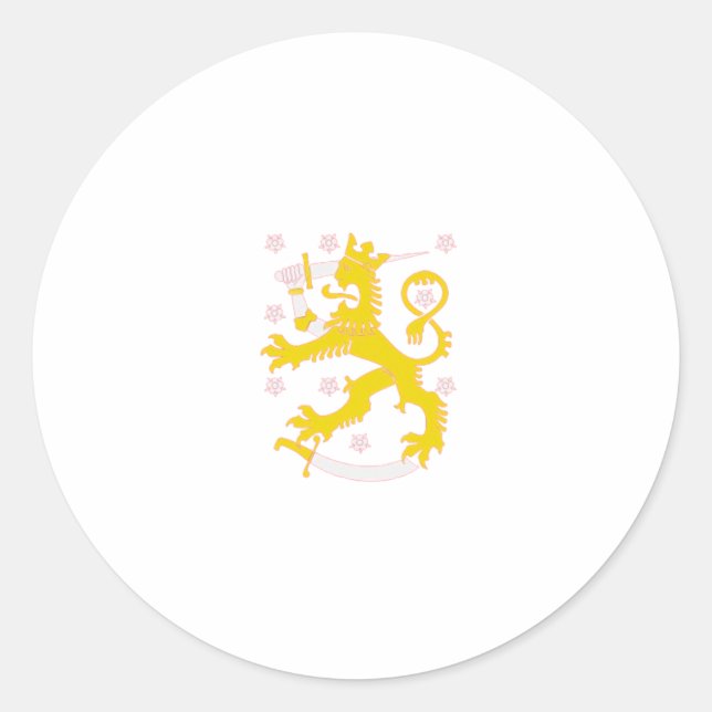 Sticker Rond Armoiries de la Finlande (Devant)